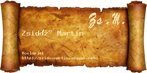 Zsidó Martin névjegykártya